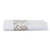 Sferra Full/queen 406 Thread Count Plumes Embroidered Flat Sheet In Champagne