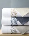 Sferra Saxon Full/queen Embroidered Duvet Cover In Indigo