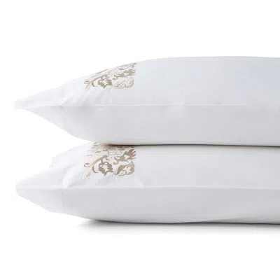 Sferra Saxon Pillowcase, Standard In Champagne