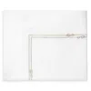 Sferra Squillo Flat Sheet, Twin In White/platinum
