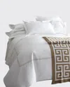 Sferra Standard Resort Sham In White/taupe