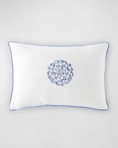Sferra Storia Decorative Pillow, 12" X 18" In White