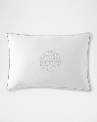 Sferra Storia Decorative Pillow, 12" X 18" In White