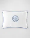 Sferra Storia Decorative Pillow, 12" X 18" In Blue