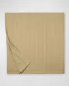 Sferra Tavira Full/queen Blanket, 100" X 100" In Dark Khaki