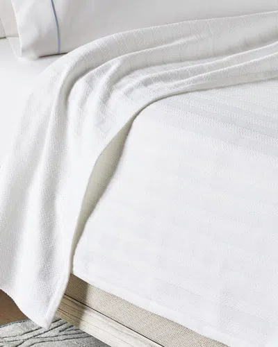 Sferra Tavira Full/queen Blanket, 100" X 100" In White