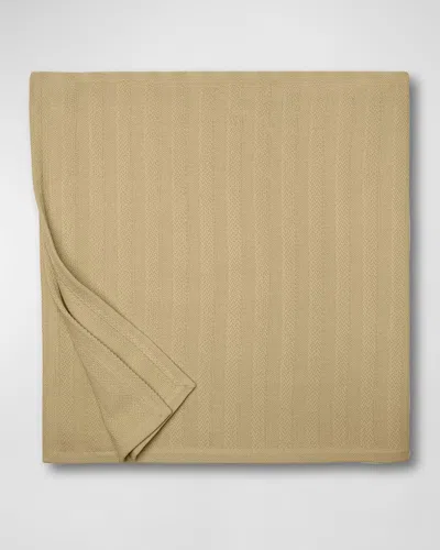 Sferra Tavira King Blanket, 120" X 100" In Dark Khaki