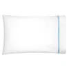 Sferra Tratto Pillowcase, Standard In White/clearwater