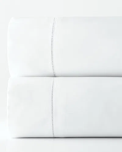 Sferra Two Standard 1,020 Thread Count Lace Sateen Pillowcases In White