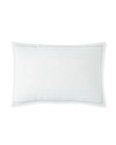 Sferra Vieste Decorative Pillow, 12" X 18" In White/hydrangea