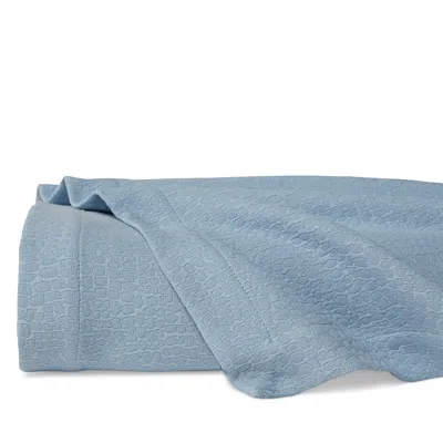 Sferra X Scalamandre Cobblestones Coverlet, Twin In Blue