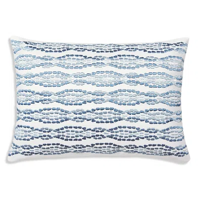 Sferra X Scalamandre Cobblestones Decorative Pillow, 12 X 18 - Exclusive In Blue