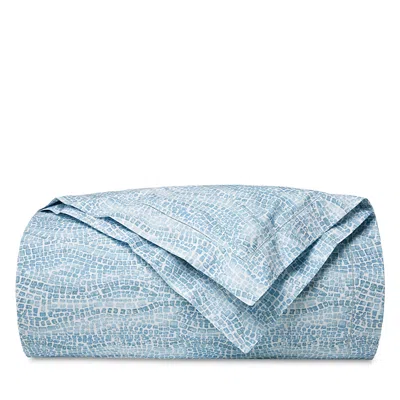 Sferra X Scalamandre Cobblestones Duvet Cover, Full Queen In Blue
