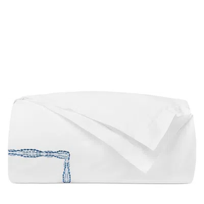 Sferra X Scalamandre Cobblestones Embroidered Duvet Cover, Full/queen In Blue