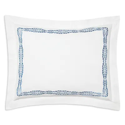 Sferra X Scalamandre Cobblestones Embroidered Sham, Standard In Blue