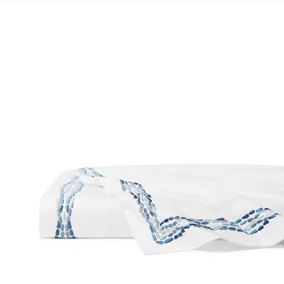 Sferra X Scalamandre Cobblestones Flat Sheet, Full Queen In Blue