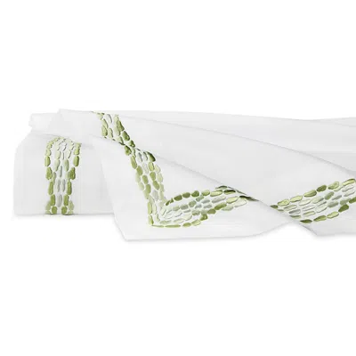 Sferra X Scalamandre Cobblestones Flat Sheet, Full Queen In Green