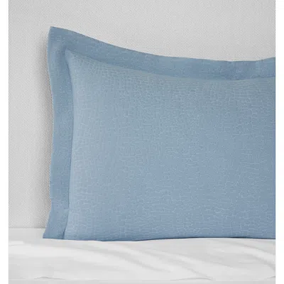 Sferra X Scalamandre Cobblestones Textured Sham, King In Blue