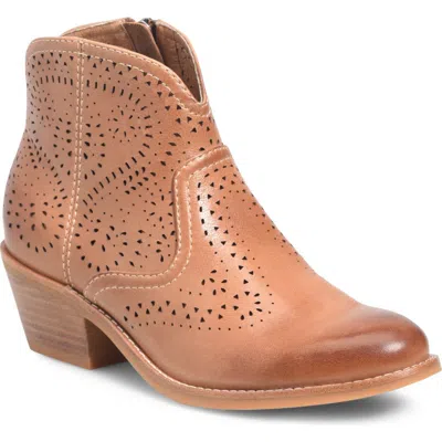 Söfft Aisley Perforated Bootie In Russet Brown