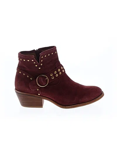 Pre-owned Söfft Ankle Boots In Burgundy
