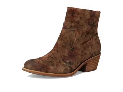 Söfft April Sf0116120 Boots Womensb Brown Floral Suede Ankle Bootie Zogg3227