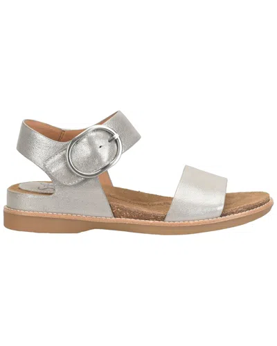 Söfft Bali Leather Sandal In Silver