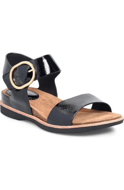 Söfft Bali Sandals Women's Black Patent Leather Adjustable Strap Rhs9302