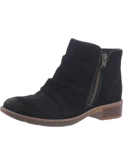 Söfft Bassett Womens Leather Block Heel Ankle Boots In Black