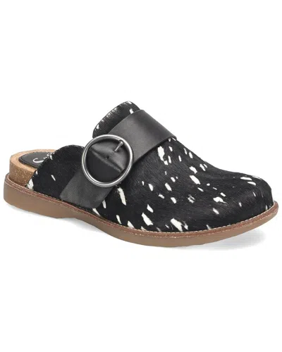 Söfft Billie Printed Haircalf Mule In Black