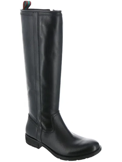 Söfft Bluma Womens Zipper Leather Knee-high Boots In Black