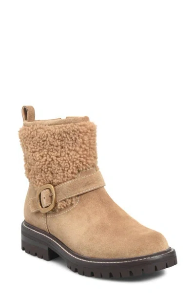 Söfft Cambridge Faux Shearling Trim Bootie In Brown