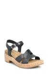 Söfft Capri Ankle Strap Platform Sandal In Black