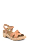 Söfft Capri Ankle Strap Platform Sandal In Luggage