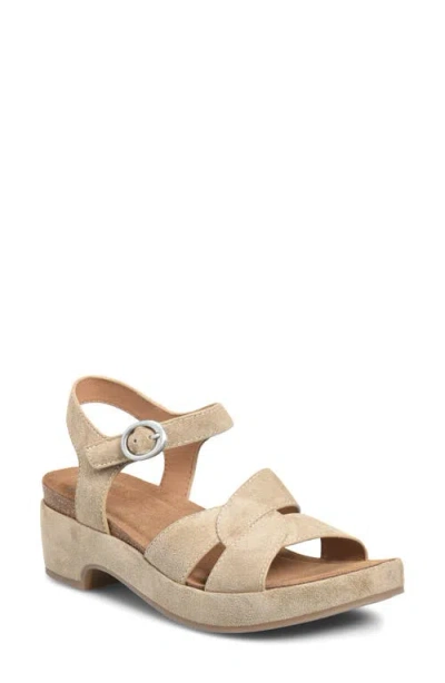 Söfft Capri Ankle Strap Platform Sandal In Neutral
