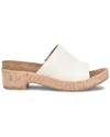 Söfft Cass Platform Slide Sandal In White