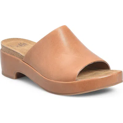 Söfft Cass Platform Slide Sandal In Orange