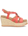 Söfft Devyn Slingback Espadrille Platform Wedge Sandal In Red