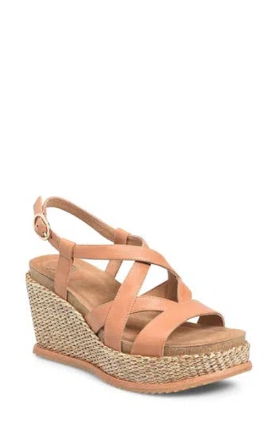 Söfft Devyn Slingback Espadrille Platform Wedge Sandal In Brown