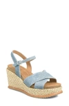 Söfft Diana Espadrille Platform Wedge Sandal In Blue