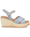 Söfft Diana Espadrille Platform Wedge Sandal In Blue