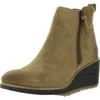 Söfft Emeline Womens Zipper Suede Wedge Boots In Multi