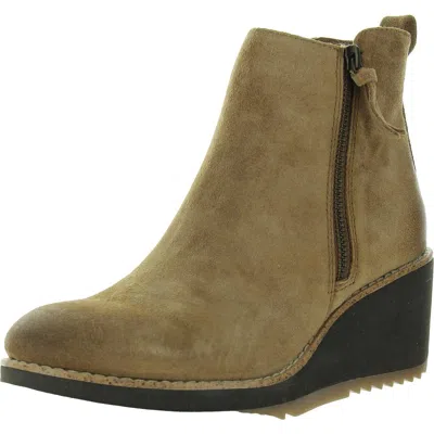 Söfft Emeline Womens Zipper Suede Wedge Boots In Multi
