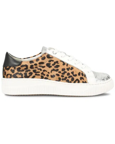 Söfft Fianna Leather Sneaker In Tan/silver