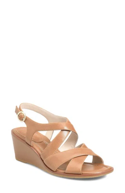 Söfft Gigi Slingback Wedge Sandal In Brown