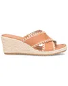 Söfft Indie Espadrille Platform Wedge Slide Sandal In Orange
