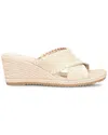 Söfft Indie Espadrille Platform Wedge Slide Sandal In Neutral