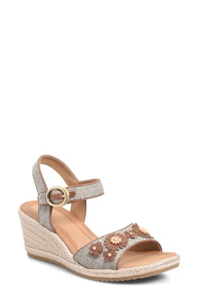 Söfft Isabella Espadrille Wedge Sandal In Gray