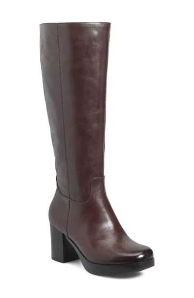 Söfft Kristen Leather Knee High Boot In Tobacco