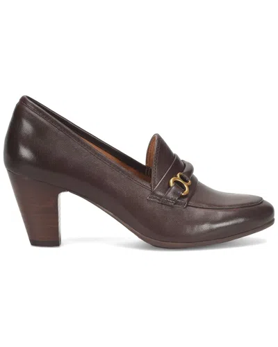 Söfft Leona Leather Dress In Brown