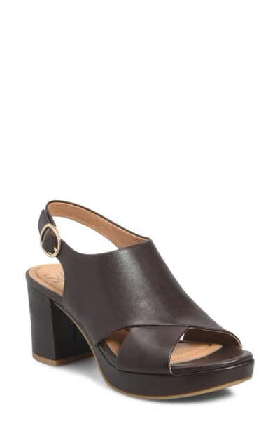 Söfft Liv Slingback Platform Sandal In Black